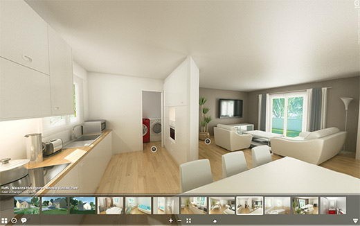 Simulation d'une visite virtuelle 3D Matterport